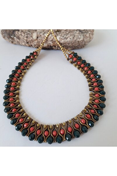 azra takı tasarım Handmade Crystal, Short Ethnic Women's Necklace