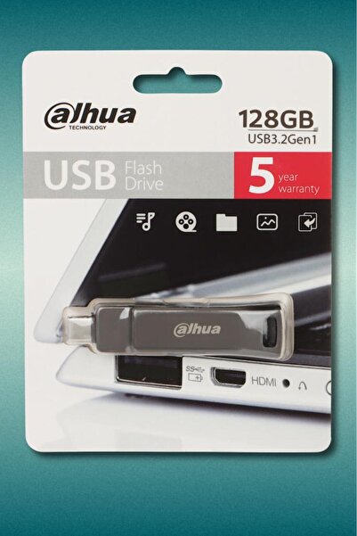 DAHUA 128GB OTG USB3.2 Metal USB Bellek P629 Titan Gri