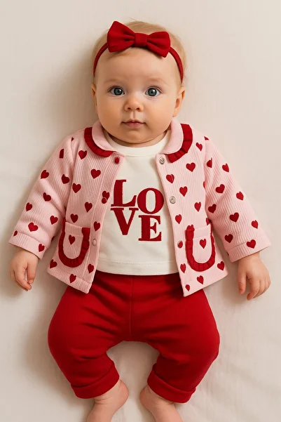 GizaKids 100% Cotton 3-Piece Baby Girl Set