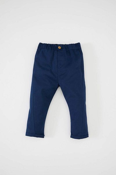 DeFacto Baby Boy 2-Piece Set Muslin Long Sleeve Shirt Elastic Waist Pants D3356A524Wn