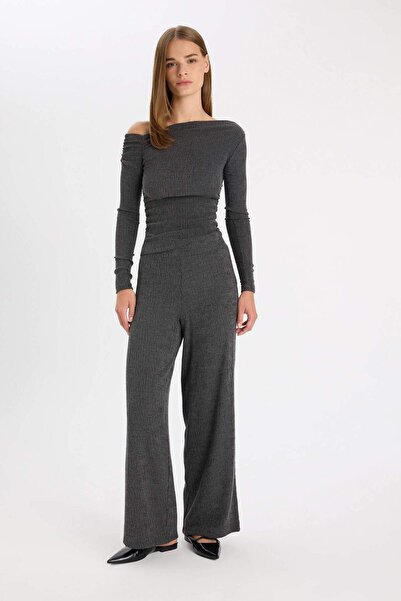 DeFacto Wide Leg Bürümcük Pantolon D5141AX24AU