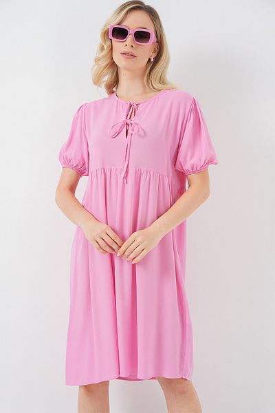 Bigdart Women's Lace-Up Midi Dress 2575 - Pink