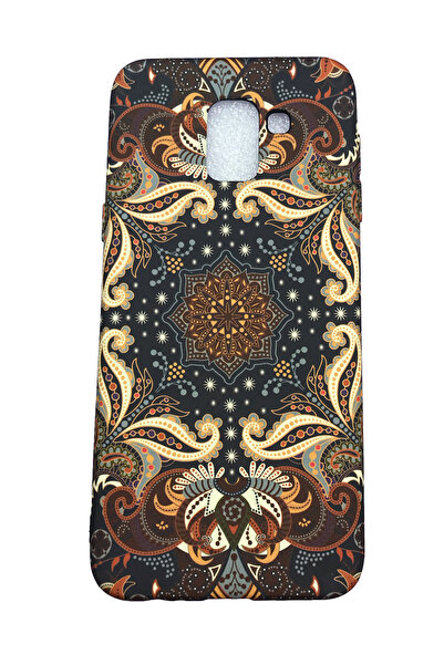 OEM Carcasă compatibilă cu Samsung Galaxy J6 2018, fosforescentă, maro Mandala