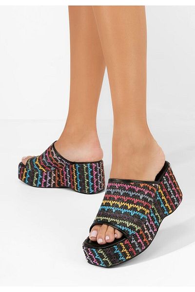 B T Shoes Papuci cu platformă Aurelya multicolori