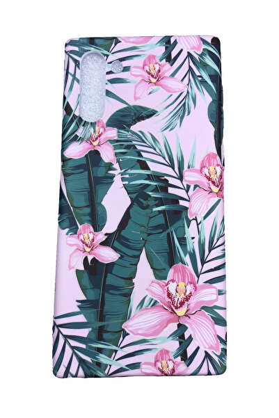 OEM Carcasă compatibilă cu Samsung Galaxy Note 10, fosforescentă, flori de or...