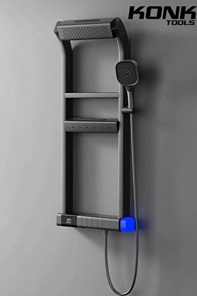 Konk Tools Lüks Dijital LED Ekranlı Robot Duş Seti Lüks Şelale ve Yağmur Duş ...