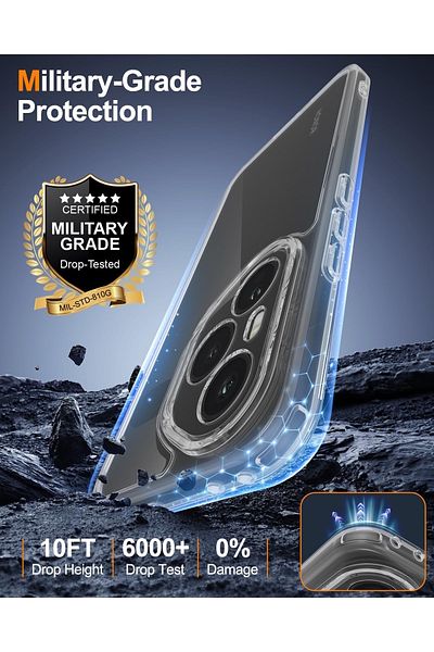 m.tk moveteck حافظة لهاتف Honor 400 Pro، غطاء شفاف ناعم من السيليكون مع حماية بارزة للكاميرا