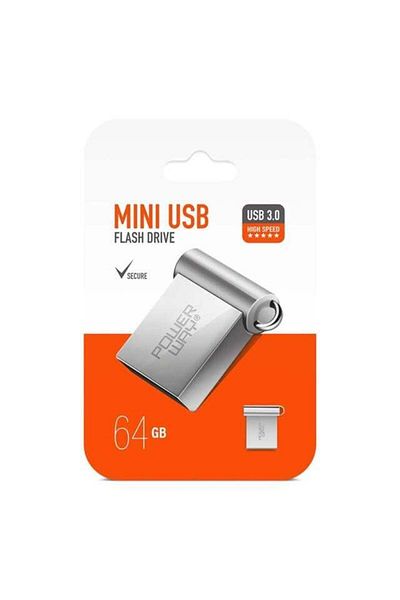 Zibox ذاكرة فلاش صغيرة معدنية بقدرة 64 جيجابايت USB 3.0 من باورواي