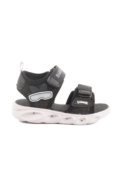 WALKWAY 018127 B Black-Grey Children's Sandals Ba & Ba