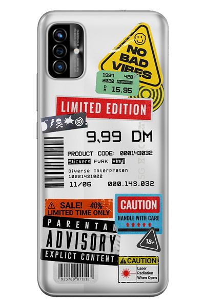 Reeder غطاء حافظة P13 Blue Max 2022 ملون من السيليكون مطبوع عليه ملصق TPU Mix