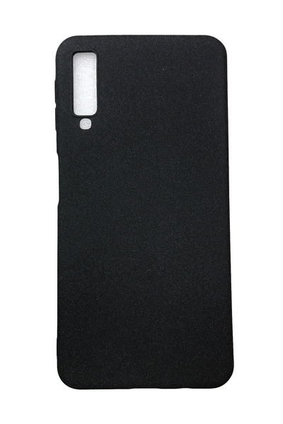 OEM Θήκη συμβατή με Samsung A7-2018, Θήκη από σιλικόνη, Υφή άμμου, Μαύρο