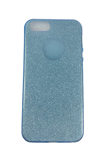 OEM Carcasă compatibilă cu iPhone 5 din silicon cu sclipici, albastră