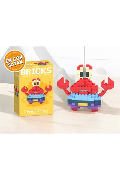 HEY GİDİ GİFT Bricks En Premium 3D Puzzle / Flying Crab Cute Figure / Fun Collectible Sets