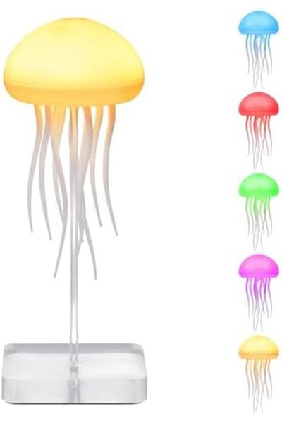 Adoro BomKra Jellyfish Lamp, Voice Control Jellyfish Lamp with Dancing Legs, RGB Gradient Jellyfish Bedsid