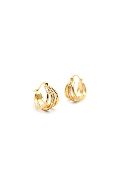 SepetBudur Jewelled Hoop Earrings - Gold