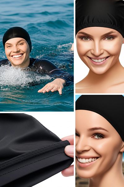 Oppland Women's Sea Pool Cap 2 Pack Hair Friendly Quick Dry Stylish Effective Protection Lightweight Foldable