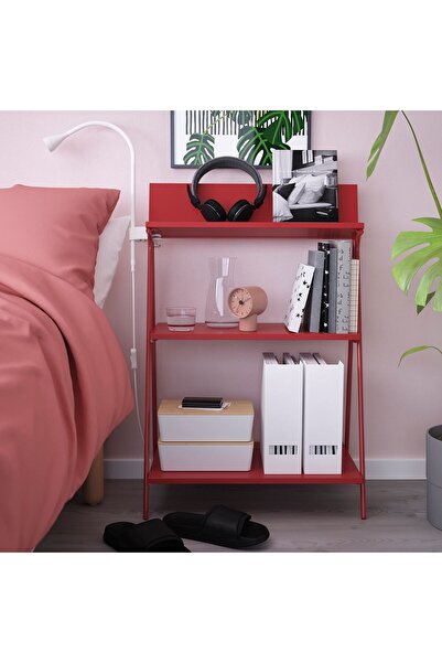 IKEA açık raf ünitesi, kırmızı, 60x35x91 cm