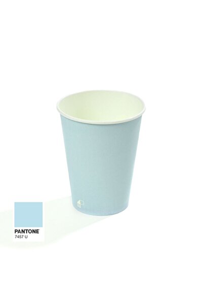 Packtory 14 oz Single Wall Baskılı Karton Bardak (Açık Mavi) 50 Adet