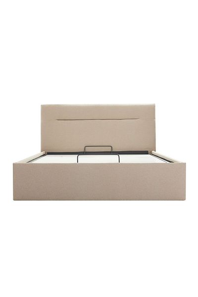 Danube Home Hendrix 150x200 Queen Bed with Hydraulic storage - Taupe L225xW167xH103cm