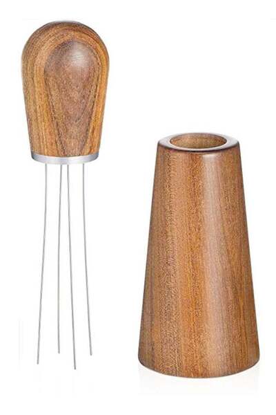 rank كاسر كتل القهوة بمقبض خشبي - أدوات الإسبريسو