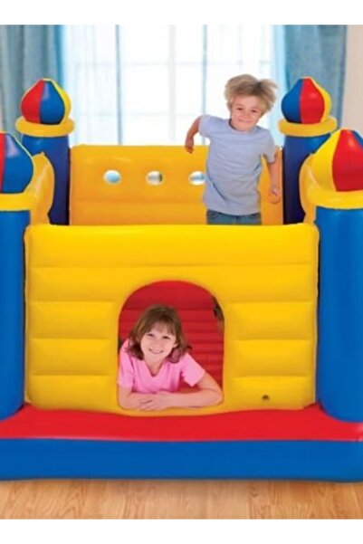 Intex Jump-O-Lene Castle Inflatable Bouncer With Air Pump