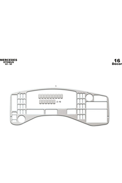 Marscockpitdesign مرسيدس 403 كونسول-توربيد 1997-2000 16 قطعة