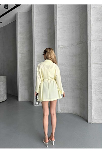 GALAVİP Oversized Belted Kimono‑Blazer Jacket – Lightweight Summer Woven (S‑M‑L)