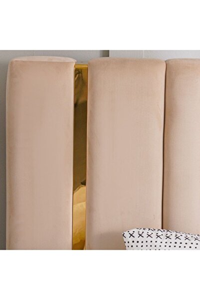 Danube Home New Poliana 180x200 King Bed - Beige L214xW213xH130cm