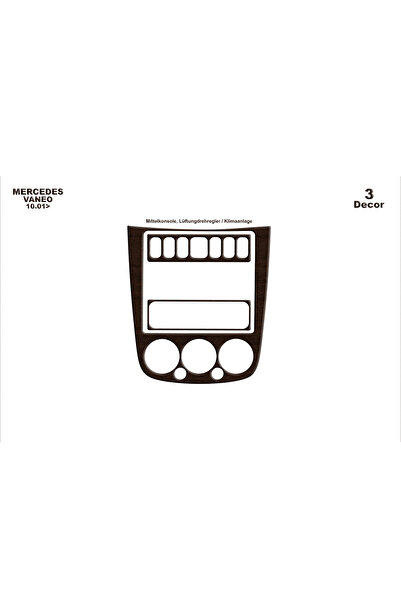 Marscockpitdesign مرسيدس فانيو وحدة التحكم-توبيردو 2001-2006 3 قطع