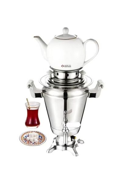 rexa Al Khaleej electric tea samovar silver