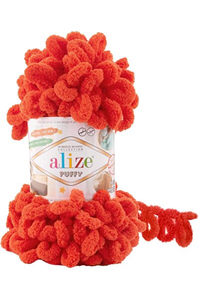 Alize Puffy Hand Knitting Yarn 1PC (Color Pomegranate No. 767)