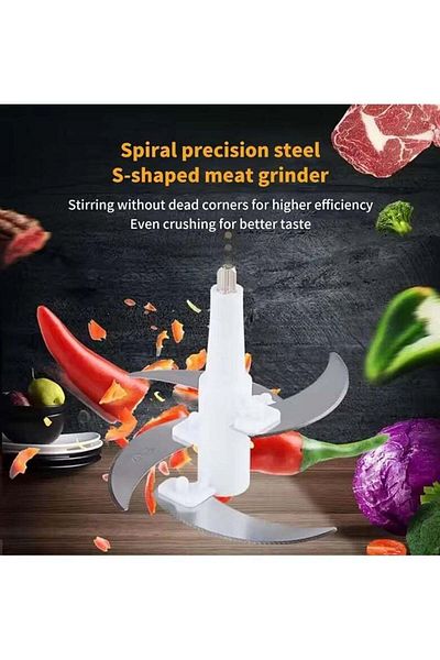 macest Household Stainless Steel Meat Grinder Blade Accessories For 2L Chopper -1Pc