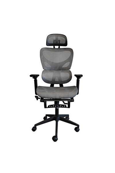 Danube Home Britanica High Back Office Chair - Grey L65xW63xH122cm