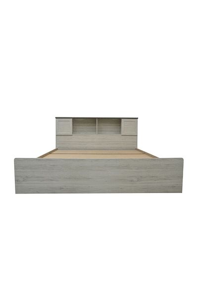 Danube Home Zenith 180x200 King Bed with USB - White Oak/Cement L222.5xW188.5xH100cm