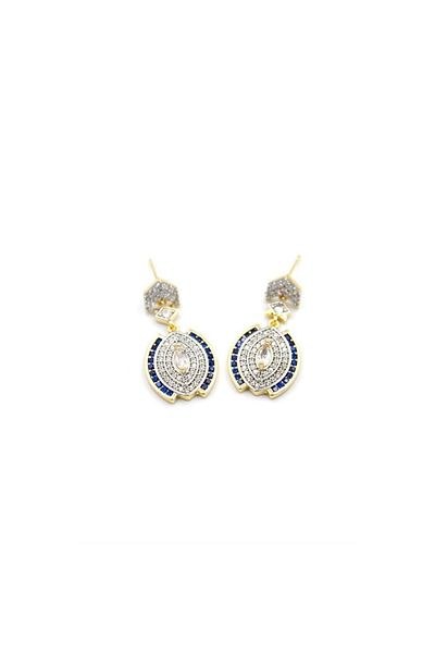 SepetBudur Jewelled Earrings - Blue