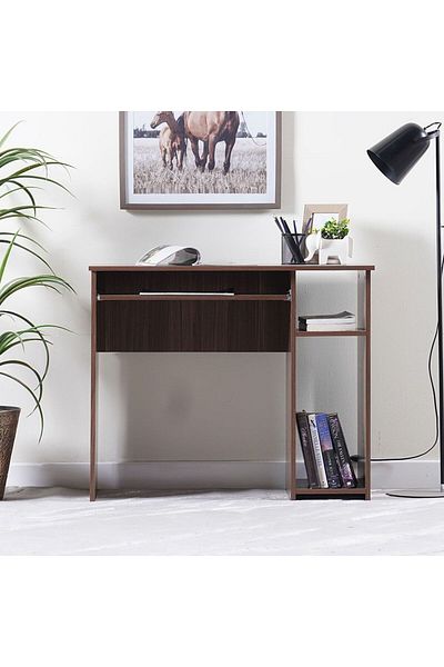 Danube Home Amity Office Table - Walnut L90xW40xH75cm