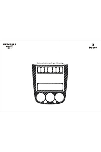 Marscockpitdesign مرسيدس فانيو وحدة التحكم-توبيردو 2001-2006 3 قطع