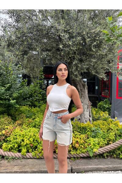 Woman Denim WOMAN DENİM PÜSKÜLLÜ ŞORT