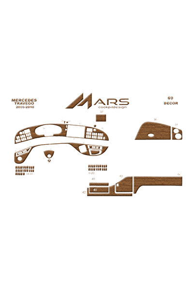 Marscockpitdesign مرسيدس ترافيجو كونسول 2005-2010 69 قطعة