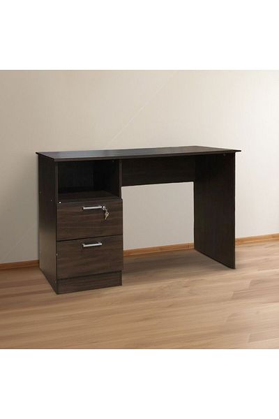 Danube Home Jabal Study Desk With 2 Drawer - Walnut L120xW40xH73cm