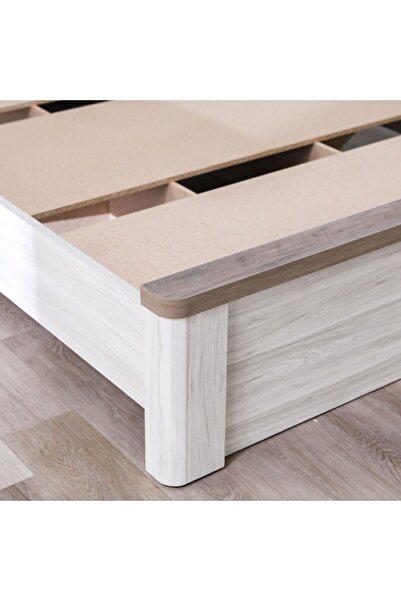 Danube Home Olivos 180x200 King Bed - Ash Grey/Oak L182xW202xH94cm