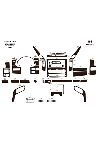Marscockpitdesign مرسيدس سبرينتر - كرافتر أبيض اللون 2006-2018 61 قطعة