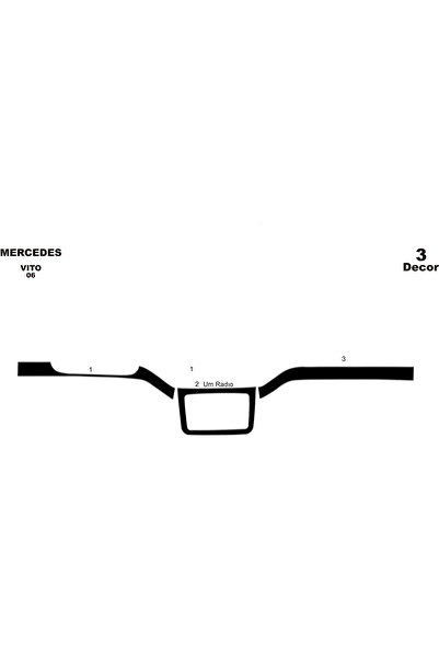 Marscockpitdesign مرسيدس فيتو كونسول-توربيدو 2006 3 قطع