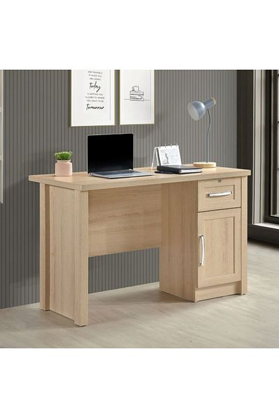 Danube Home Jupiter Office Desk - Oslo Oak L120.1xW60xH71cm