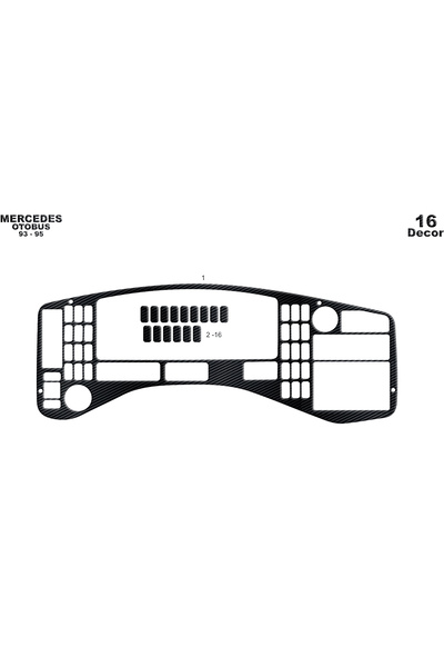 Marscockpitdesign مرسيدس 403 كونسول-توربيد 1993-1995 16 قطعة