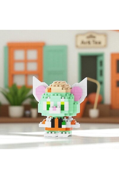 Bricks | Pinkyday | Gelatoni Tatlı Kedi – Sürpriz Hediyeli 3D Yapboz Mini Blok Seti –Sunster Company™188Pcs