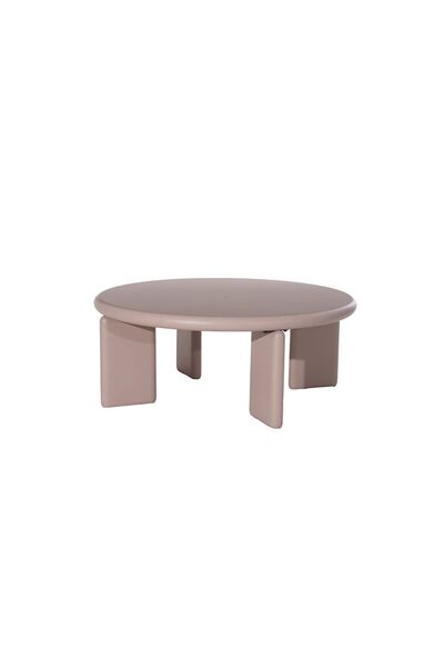 Danube Home Morisson Round Coffee Table - Taupe Solid Wood, Stylish Living Room Furniture, 2 Years Warranty