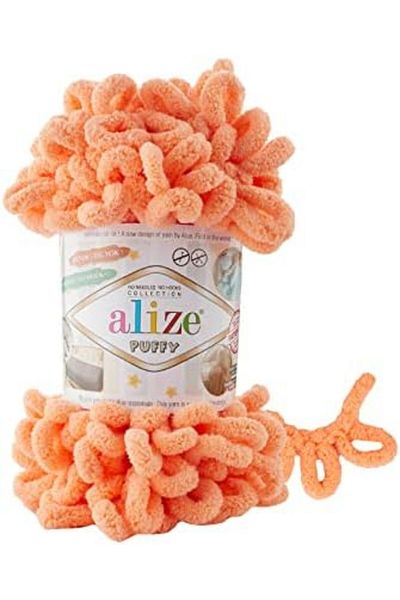 Alize خيط حياكة يدوي منتفخ، قطعة واحدة (لون برتقالي بطيخ، رقم 34)