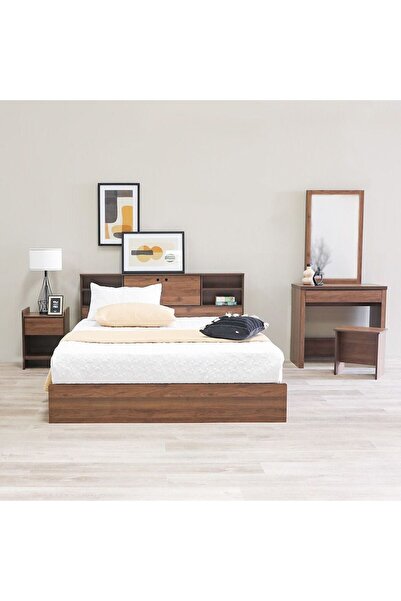 Danube Home Adriana 150x200 Queen Bed Set + Dresser and Stool - Columbia L216.5xW157.3xH87cm