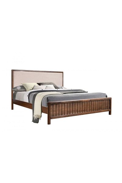 Danube Home Tahiti 180x200 King Bed - Dark Walnut L188xW210xH120cm